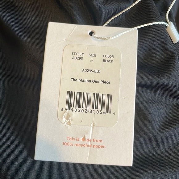 Andie Swim The Malibu One Piece Swimsuit Black size L NWT - Picture 5 of 6